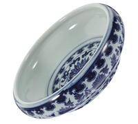 Toyvian Creative Ceramic Ink Brush Washer with Fine Workmanship and Simple Design, Practical Chinese Calligraphy Accessory for Writing Brush Washing, Elegant Pottery Tool for Art