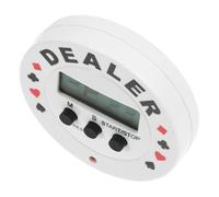 Toyvian Creative Digital Poker Dealer Timer Countdown Clock for Party Games Portable Button Battery Powered Poker Accessory for Family Gatherings and Clubs