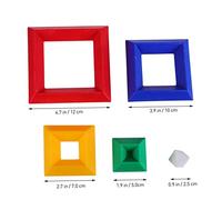 Toyvian Creative Educational Building Blocks for Safe Rounded Edges Early Learning to Develop Imagination and Fine Motor Skills for Boys and Playtime