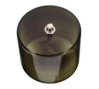 Toyvian Creative Flat Glass Oil Candle Holder with Cotton Wick Kerosene Lamp for Indoor Outdoor Use Versatile Home Decor Emergency Lighting Butter Lamp