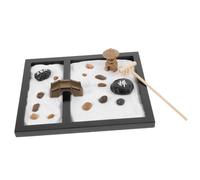 Toyvian Creative Miniature Sand Table Decoration with Simulation Moss and Stones Zen Garden for Office and Home Mindfulness Meditation Decor Desktop Ornament for