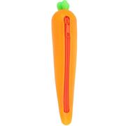 Toyvian Creative Organizing Carrot Pencil Students Case Silicone, Portable and Lovely Carrot Shape, Pencil Pouch Study Supplies for Secondary School Stationery