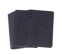 Toyvian Creative Solid Black Skull Pattern Playing Cards Poker Deck with Excellent Hand Feeling and Sturdy Paper Material for Family Gathering or Night Play