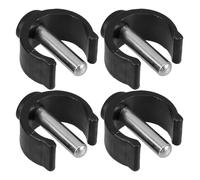 Toyvian Crutch Latch Clamp Clips 4 Pcs C-Shape Round Buckle Plastic Iron for 22mm Tube Toilet Stools and Walkers Adjustable Height