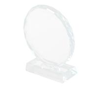 Toyvian Crystal Glass Award Trophy Sunflower Design Clear Prize for Corporate Recognition Sports Events and Home Decoration Elegant Transparent Trophy with High Light Transmission for