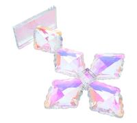 Toyvian Crystal Glass Standing Cross Figurine Elegant Religious Ornament for Home and Office Decor Sparkling Handmade Crystal with Effects Christian Altar Decoration for Easter and