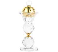 Toyvian Crystal Incense Burner Holder Middle Eastern Arab Style Censer for Home Yoga Meditation Aromatherapy Decor with Smoke Effect and Multipurpose Use