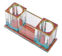 Toyvian Crystal Microphone Stand Tabletop Mic Storage Holder for Ktv Home Studio Acrylic Desktop Mic Stand