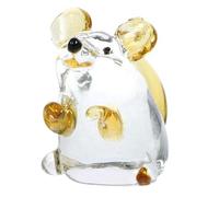 Toyvian Crystal Mouse Figurines Cute Mouse Ornaments Home Decor for Living Bedroom Desktop Tabletop Animal Sculpture
