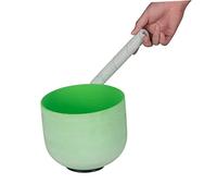 Toyvian Crystal Singing Bowl Percussion Stick Anti-slip Handle Leather Sound Therapy Instrument Buddhist Music Accessory Silver