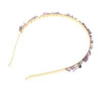 Toyvian Crystal Single Hair Crown for Brides Headband Row Bridal Accessory Purple Amethyst Birthday Comfortable Wear Party Celebrations