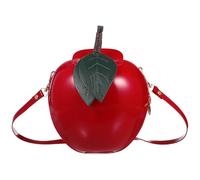 Toyvian Cute Fruit-Shaped Coin Purse Single Shoulder Bag for Girls | PU and Metal Build, Adjustable Strap, Red Design, for Shopping and Travel