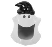 Toyvian Cute Ghost Shaped Ceramic Hamster Hideout Nest for Guinea Pigs Lightweight and Decorative Pet Cooling Resting Place for Animals During Hot Summer