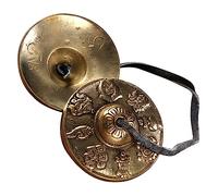 Toyvian Cymbal Bell Meditation Instrument Handcrafted Percussion for Sound Healing and Ritual Use Featuring Auspicious Patterns for Yoga and Spiritual Practices
