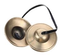 Toyvian Cymbal Bell Percussion Instrument for Meditation and Yoga Practices Copper Tingsha Ringing Tones for Spiritual Ceremonies and Positive Energy Enhancement