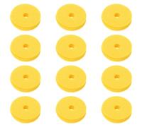 Toyvian Cymbal Felt Pads Set Felt Accessories for Cymbal Stands 12pcs Yellow Reducing Metal Friction Noise Drum Mute Pads for Performances and Band Rehearsals