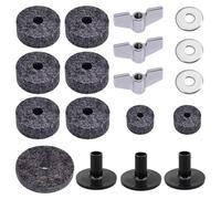 Toyvian Cymbal Felt Washer Set -hat Felts and Cymbal Sleeves Grey Drum Accessories for Enhanced Performance and