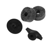 Toyvian Cymbal Stand Felt Washer Replacement Kit Drum Accessories 2pcs with Plastic Sleeves Easy Installation and Removal, Multifunctional Design, Black Felt Random Color for Drum