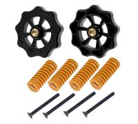 Toyvian D Printer Bed Levelling Nut Kit Heated Bed Spring Leveling Kit with Built-in Nut Plastic and Metal High Strength Flat without Burrs Random Color