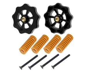 Toyvian D Printer Parts for Heated Bed Spring Leveling Kit Built-in Nut Plastic and Metal Material, High Hardness for Easier Leveling of Random Color Ender-3 and Cr-10 3d Printer Bed