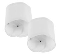 Toyvian Decorative and Rounded Corners 1 Pair White Fabric with Intricate 3d Design Small Fragrance Style Wrist Accessories for Women for Elegant Occasions