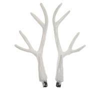 Toyvian Deer Antlers Versatile Use Realistic White 1 Pair Reindeer Antler Headband for Holiday Decorations and Christmas Photoshoot Props for Crafts and Home Decor
