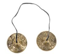 Toyvian Delicate Copper Cymbals Bell for Yoga and Meditation Nepalese Sound Instrument for Mindfulness Practice and Positive