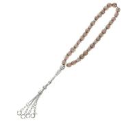 Toyvian Delicate Muslim Prayer Beads Bracelet Glass Rosary Hand Chain for Worship and Meditation Safe Material Islamic Pilgrimage in Purple for Men and Women