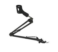 Toyvian Desktop Adjustable Microphone Stand Iron Base 1500g Load Capacity Suspension Mic Table Bracket for Streaming and Online Meetings Black