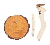 Toyvian Desktop Bird Perch Pet Bird Plaything Wood Chewing Training Tabletop Wood Shelf Birdcage Decoration for Parakeet