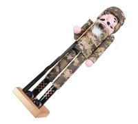 Toyvian Desktop Christmas Nutcrackers Xmas Table Ornament 38cm Wood Fabric Simple Style Festive Holiday Cheer Unique Nutcracker Decoration Soldier Decoration for Tabletop and Desk