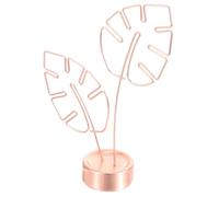 Toyvian Desktop Memo Clamp Tabletop Note Clamp Stainless Steel Leaf Shape Base Simple Lovely Style Decorative Multipurpose Application Home Decorations Birthday