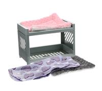 Toyvian Detachable Hamster Hideout Bed Multi-use Small Pet Bed for Chinchilla Bunny Dutch Rabbit