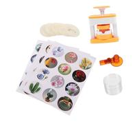 Toyvian DIY Badge Making Machine Kit with Plastic Badge Easy to Use Tinplate Pin Press for Custom Button Pins Craft Tool for Parties Corporate Events and School Activities