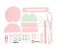 Toyvian DIY Bear Bag Making Kit Knitting Bag Craft Set with All Sewing Supplies Finished Bear-Shaped Hand Made for Crochet Project Parent-Child Interaction Craft Lessons Beginner Use