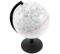 Toyvian Diy Blank Globe with Stand - Erasable Coloring Globe for Geography Learning Craft Painting and Desktop Decoration