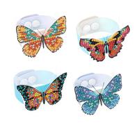 Toyvian Diy Butterfly Diamond Art Bracelet Kit Kit for Girls Butterfly Jewelry Making Set