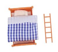 Toyvian DIY Mini House Bed Furniture Miniature Bedroom Decor for Living Room Scene Premium and Cloth Rounded Corners for Safety Mini Furniture Adornment
