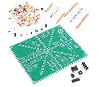 Toyvian DIY Soldering Practice Kit with Dynamic Flowing Light Effect and Large Solder Pads, Electronic Circuit Board for Skill Development and Teaching, Plastic Material, Assorted Colours