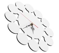Toyvian DIY Sublimation Wall Clock Blank Retro Hanging MDF Clock for Hot Transfer Crafts Easy to Assemble Decorative Timepiece for Living Bedroom Wall Decor