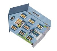 Toyvian DIY Wooden Mini House Kit with Furniture Sturdy Wood Construction Holiday Ornament Creative Tiny House Model for Christmas Party Handmade Craft for Adults Collectible Home Table