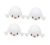 Toyvian Dog-shaped Silicone Table Corner Protectors for Kids, White Anti-collision Safety Bumper Edge Guards, Furniture Protection Cover, 4pcs Set for Childproofing Tables and Desks