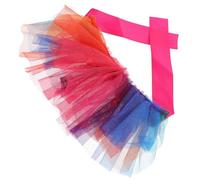 Toyvian Dog Tutu Dress with Rainbow Multi-Colored Collar, Summer Breathable Skirt for Small to Medium Cats and Dogs, Size S Indoor Costume