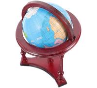 Toyvian Doll House Miniature Globe with Stand Decorative Rotating Ornament for Rooms for Dollhouses and Miniature Displays for Decor