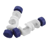 Toyvian Double Boss Head Clamp Holder for Laboratory Stand with Dual Thumbscrew Design, Plastic and Metal Material, Precision Clamping and Universal Compatibility, for Biology Research