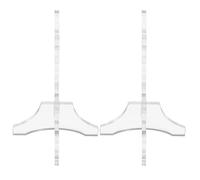 Toyvian Double-layer Acrylic Flute Stand Vertical Desktop Holder for Soprano Recorder Indian Bamboo Woodwind Instruments Space-saving Design for Musicians