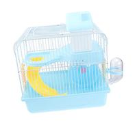 Toyvian Double Layer Hamster Cage Large Villa Pet House Acrylic 27x21x30cm Light Blue Suitable for Small Pets Chinchilla Cage