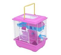 Toyvian Double Layer Hamster Villa Cage Small Pet House Slide Acrylic Mice Cage