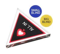 Toyvian Double Layer Plastic Poker Chips Set with Dual-sided Dealer Button and Counting Tokens Card Protector Game Accessory for Parties and Card