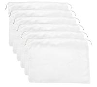 Toyvian Drawstring Bags Dustproof Storage Pouches Silk Fabric Small Size 6pcs White for Organizing and Chic Fashion Style Socks Cosmetics Suitable for Nursery School the Pool